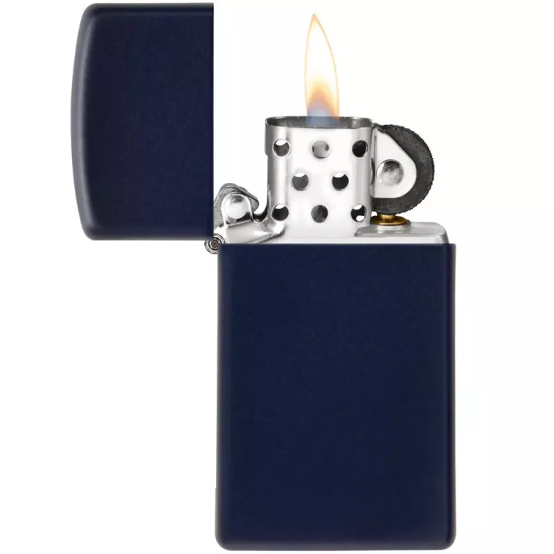 Зажигалка Zippo 1639 Slim Navy Blue Matte Фото 2